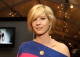 Jenna Elfman attends Mercedes-Benz Fashion Week at Smashbox Studios in Culver City, California