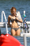 Miley Cyrus In Bikini at Orchard Lake
